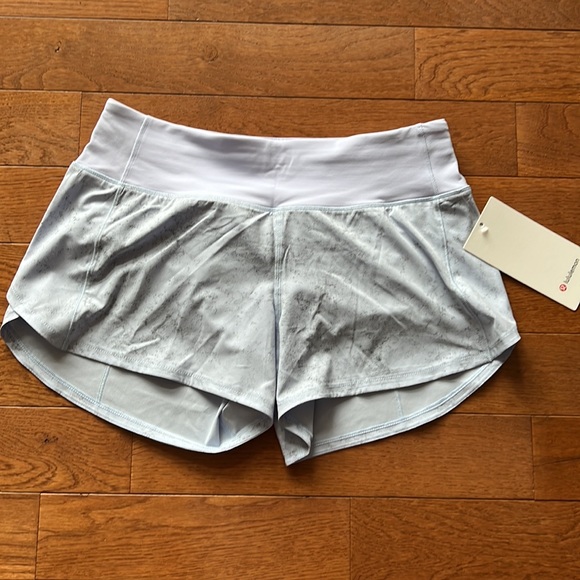💙LULULEMON SPEED UP SHORT 4”-GRAVEL DUST PASTEL BLUE MULTI-6💙 - Picture 6 of 10